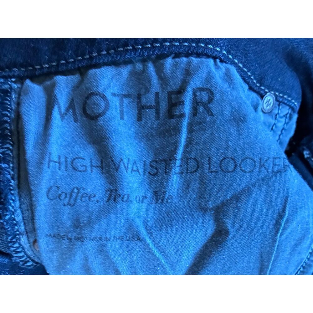 Mother Denim Blue High Waisted Looker Coffee, Tea or Me Jeans Women's Size 31 - Picture 4 of 12